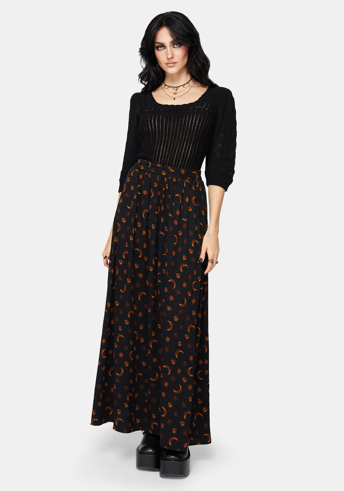 Elura Celestial Print Maxi Skirt