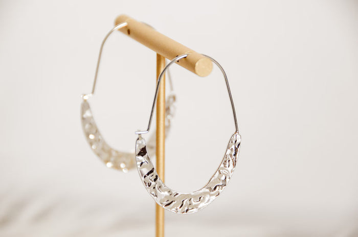 Ember Hammered Hoops