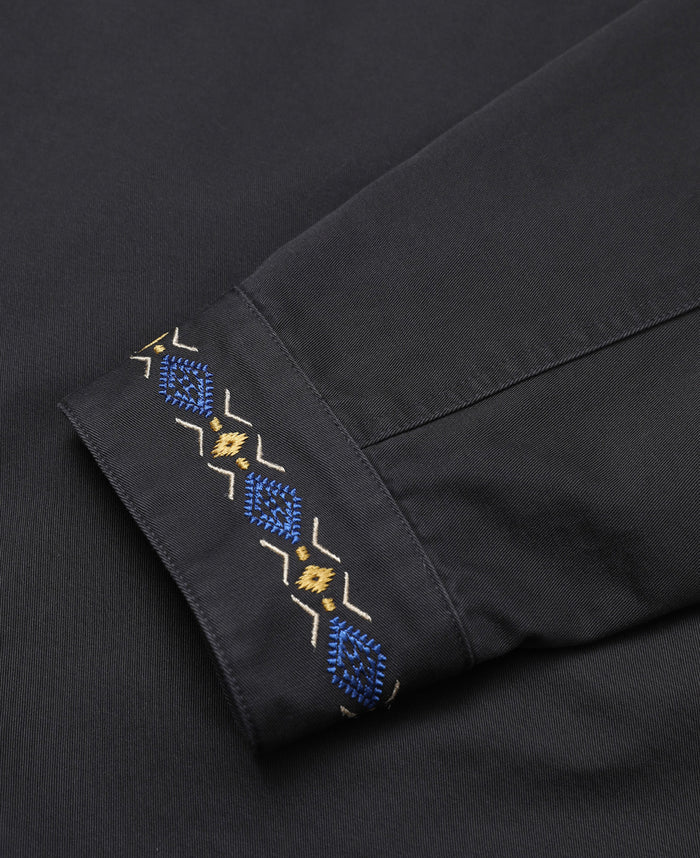 Embroidered Chore Jacket (Grey)