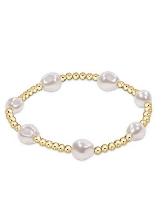 enewton Designs Admire Gold 3mm Bead Bracelet - Pearl (enewton extends)
