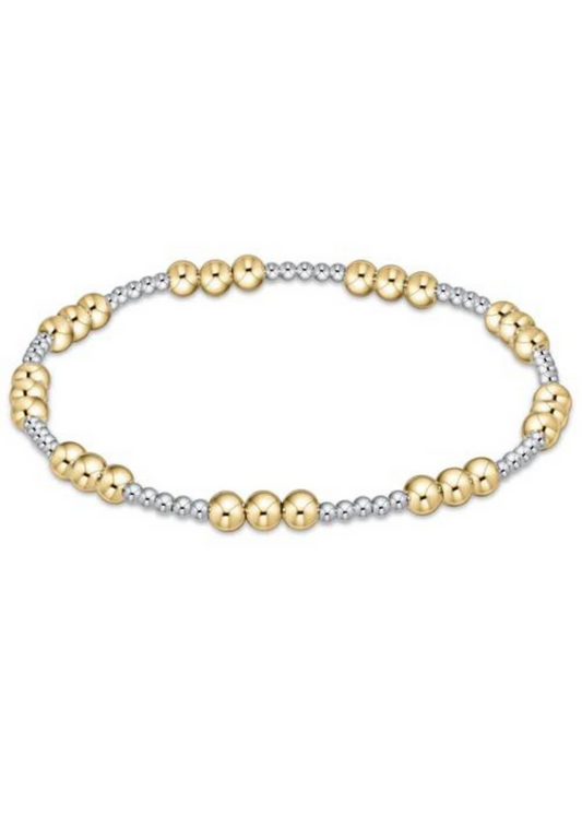enewton Designs Classic Joy Pattern 4mm Bead Bracelet - Mixed Metal