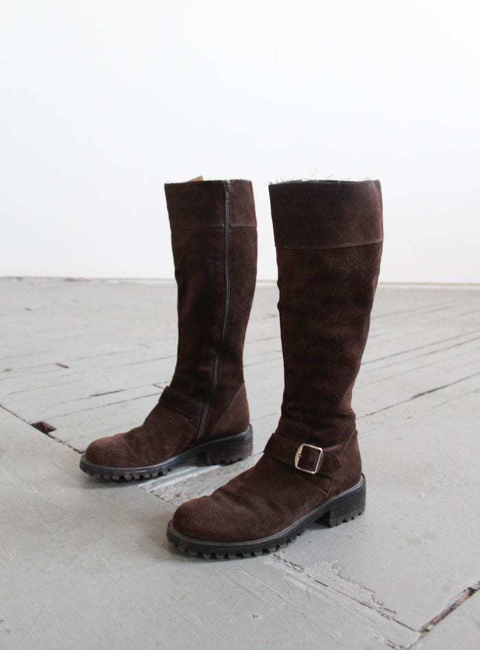 espresso suede boots