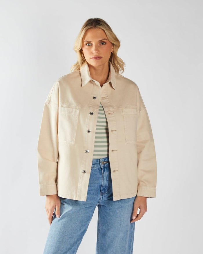 Fabrienne Denim Shirt Stone White
