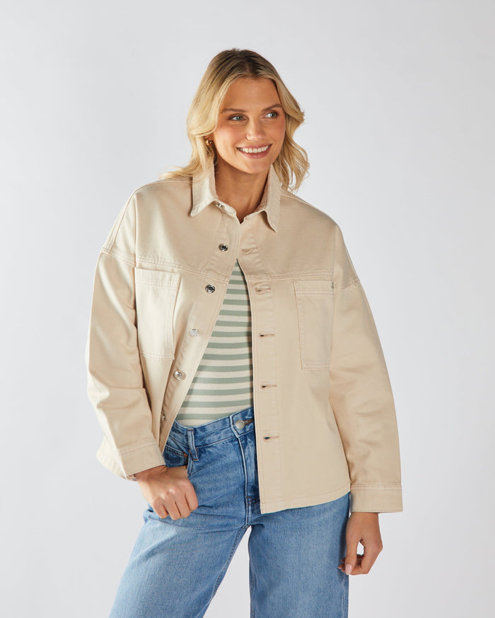 Fabrienne Denim Shirt Stone White