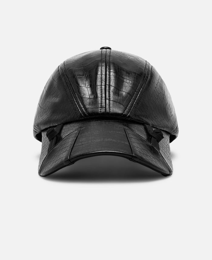 Faux Leather Cap (Black)