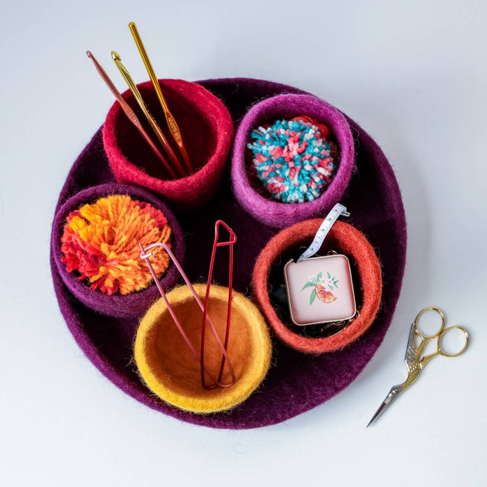 Fibres of Life Felt Tidy Pod | Felt Organizer Tray | Felt Storage Bowls