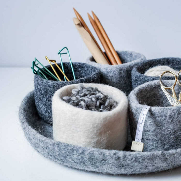 Fibres of Life Felt Tidy Pod | Felt Organizer Tray | Felt Storage Bowls