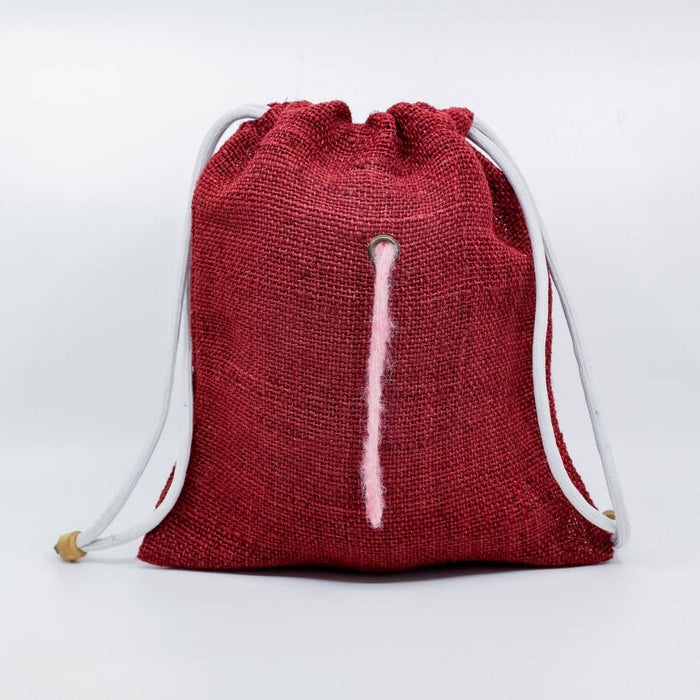 Fibres of Life Natural Hemp Drawstring Yarn Sack-Small