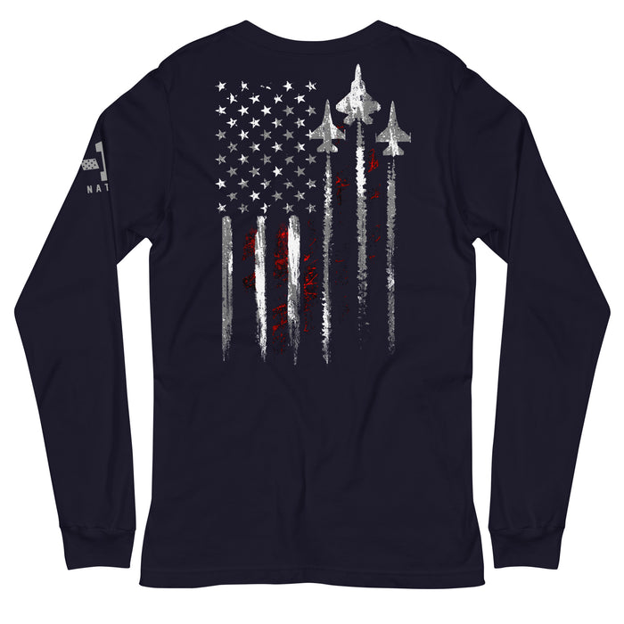 Fighter Jet Flag Long Sleeve