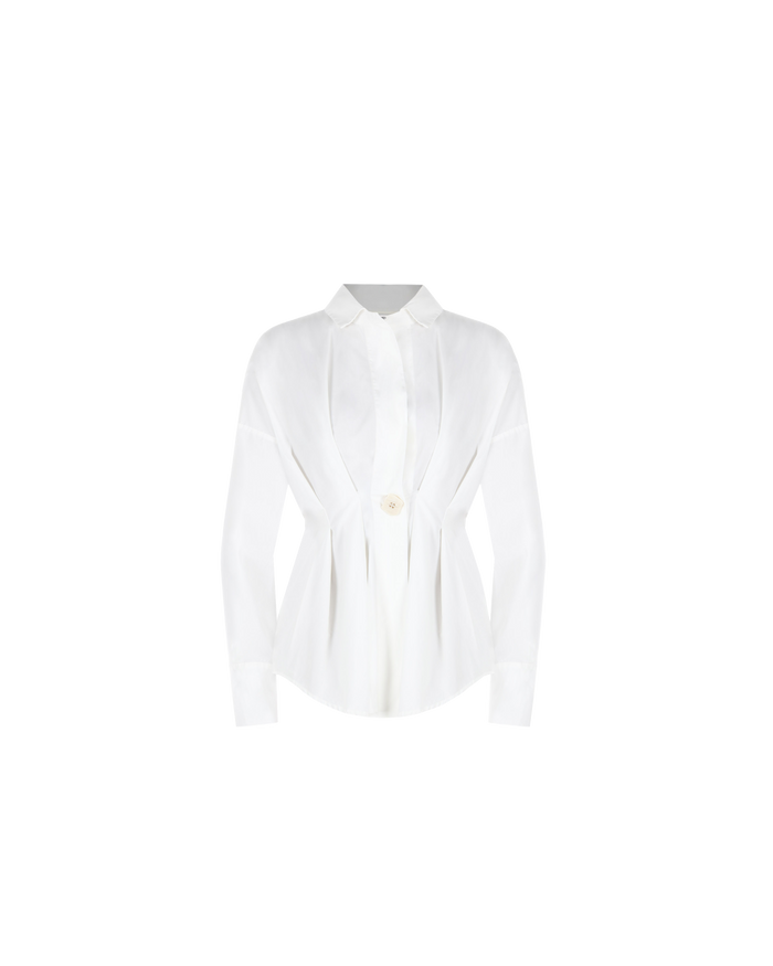 FIONA PLEAT SHIRT WHITE