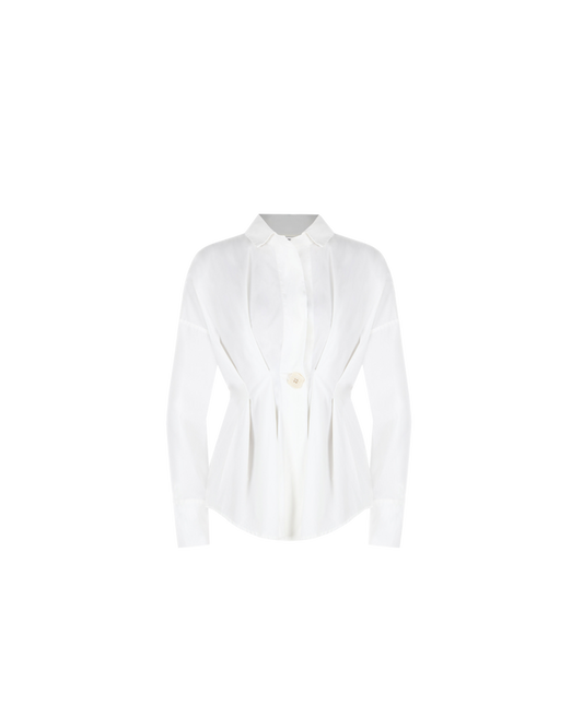 FIONA PLEAT SHIRT WHITE