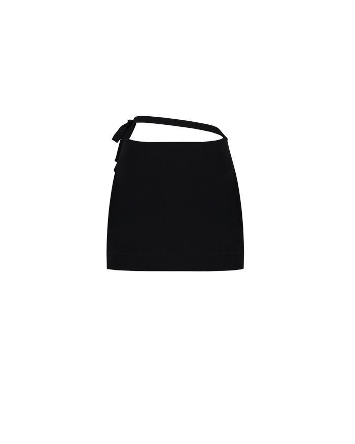 FIREBIRD TIE MINI SKIRT BLACK