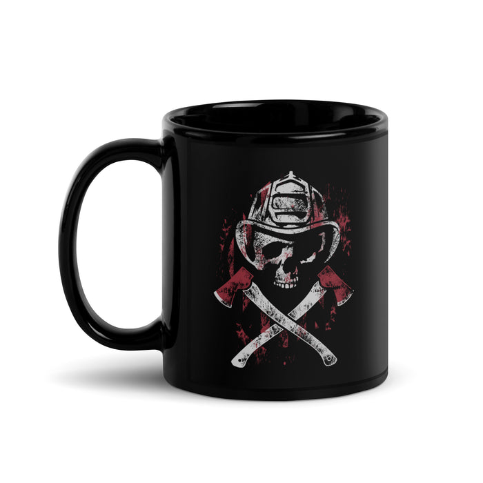 Firefighter Skull Mug