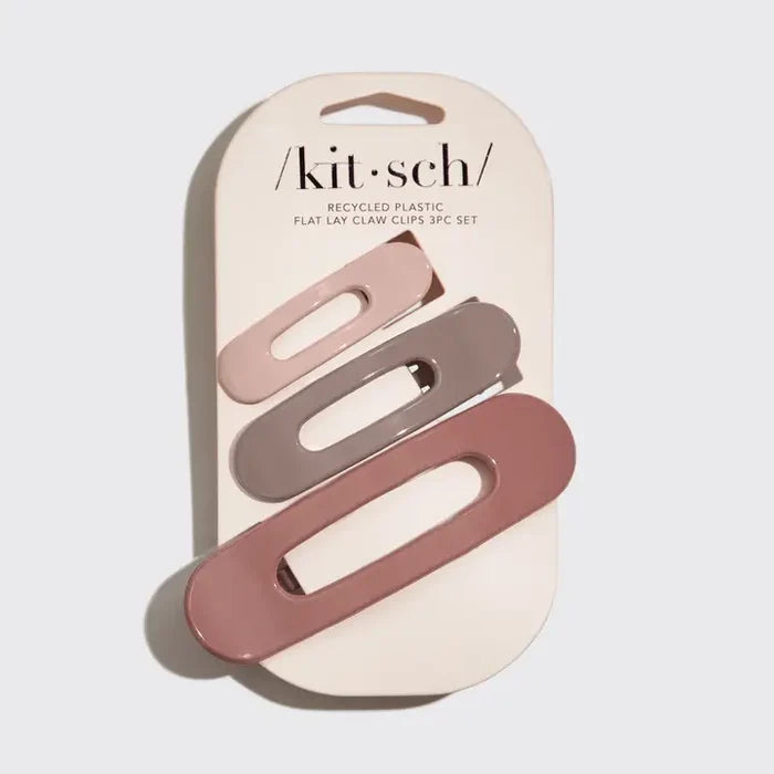 Flat Lay Claw Clip 3pc Flat - Ultra Glossy Terracotta – alternate view 4