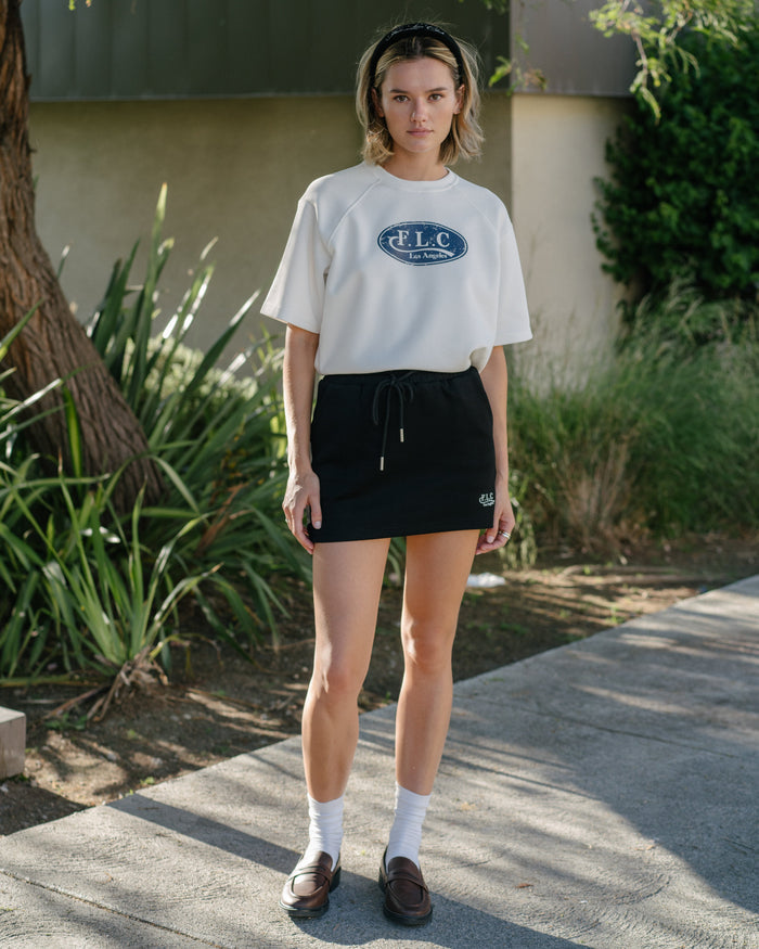 [FLC] CRACK HALF SWEATSHIRTS (White)
