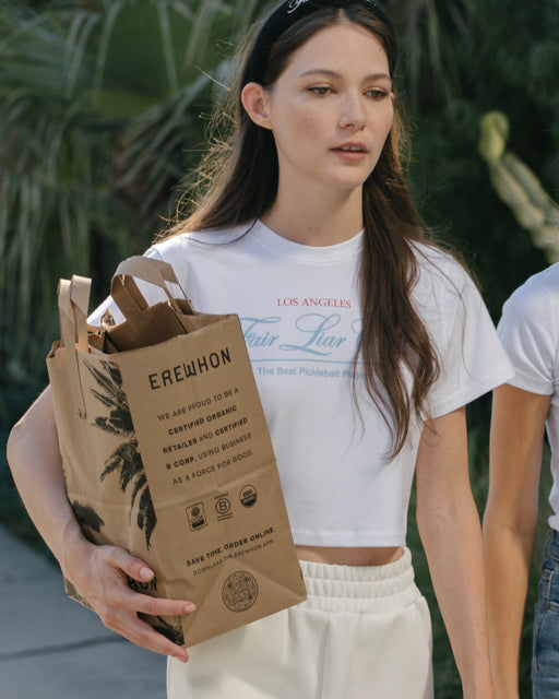 [FLC] FAIRLIAR CLUB CROPPED T-SHIRT (White)
