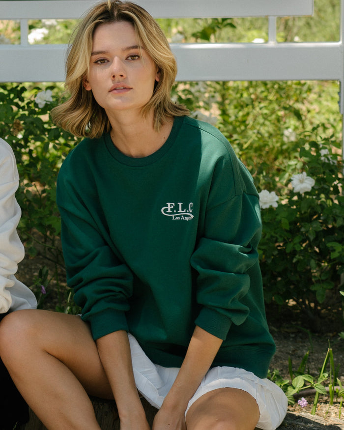[FLC] FLC ESSENTIAL CREWNECK SWEATSHIRTS (Dark Green)