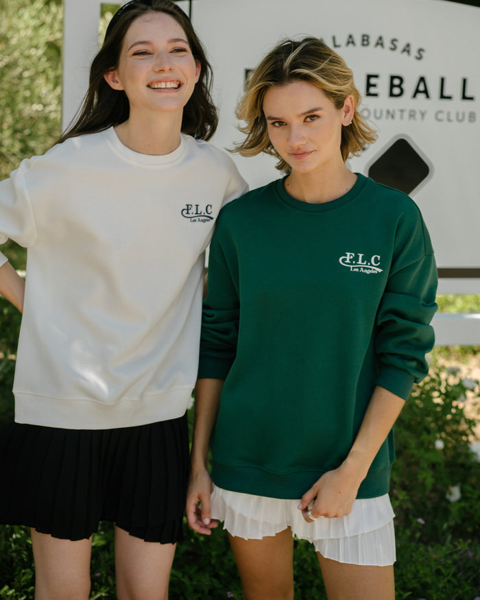[FLC] FLC ESSENTIAL CREWNECK SWEATSHIRTS (Dark Green)