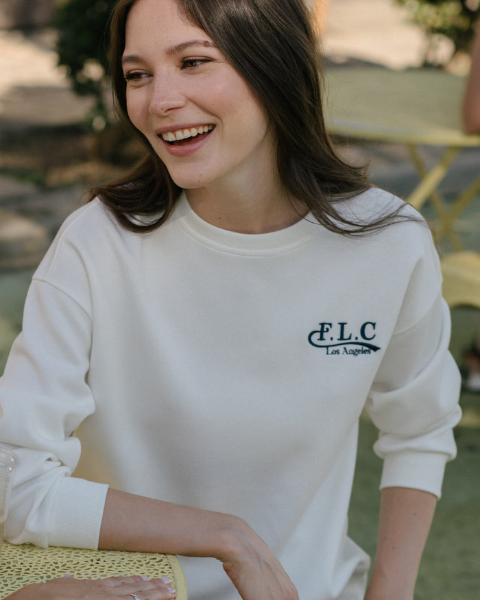 [FLC] FLC ESSENTIAL CREWNECK SWEATSHIRTS (White)