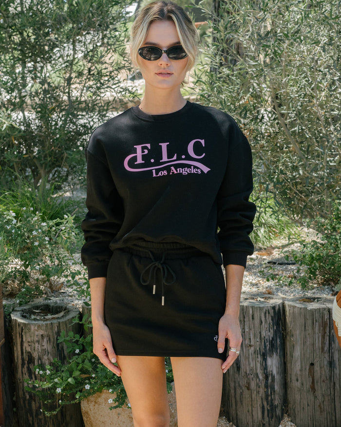 [FLC] FLC ESSENTIAL CROPPED SWEATSHRITS (Black)