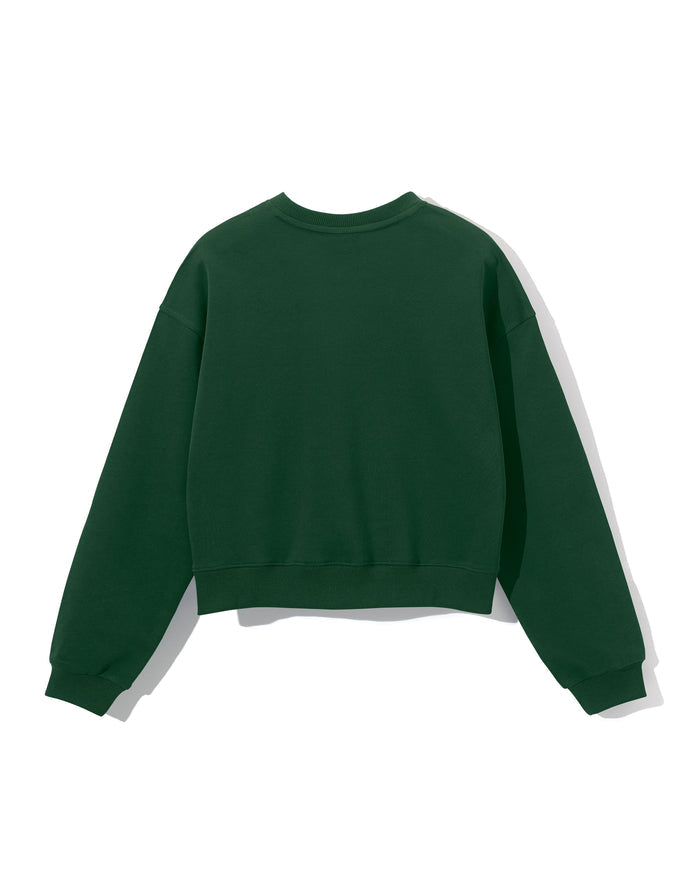 [FLC] FLC ESSENTIAL CROPPED SWEATSHRITS (Dark Green)