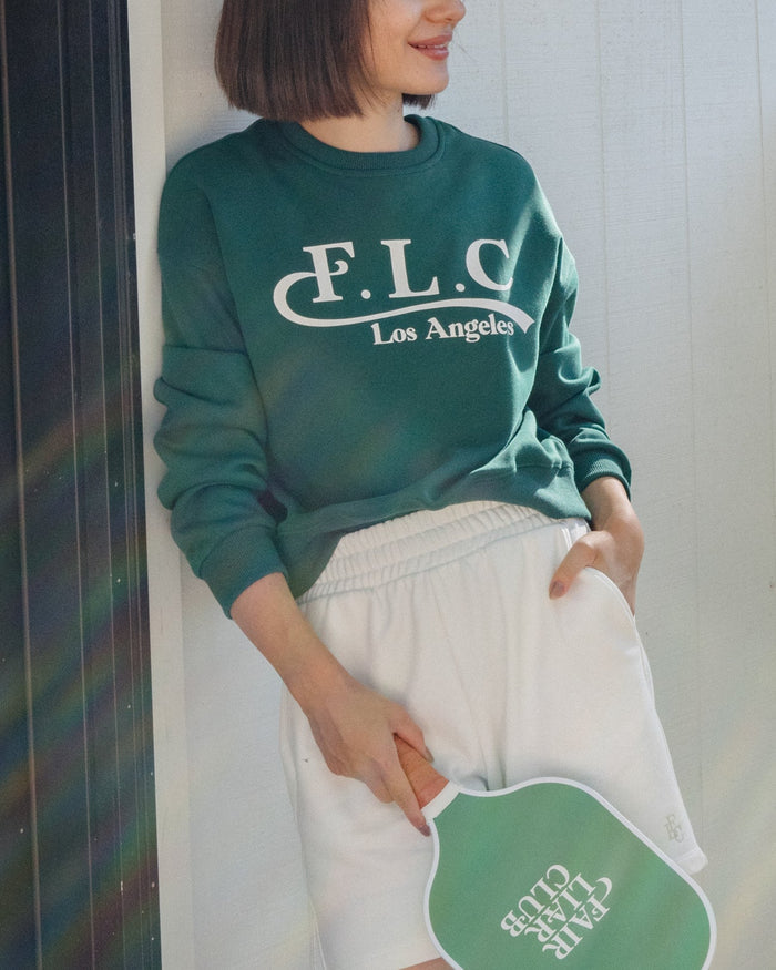 [FLC] FLC ESSENTIAL CROPPED SWEATSHRITS (Dark Green)