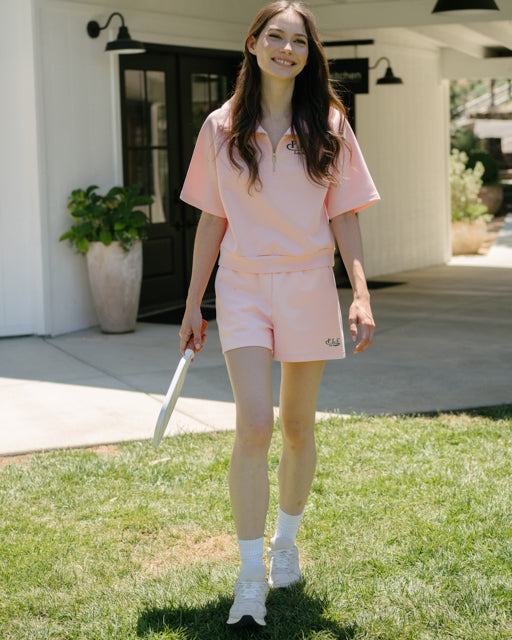 [FLC] FLC ESSENTIAL HALF ZIP PULLOVER (Pink)