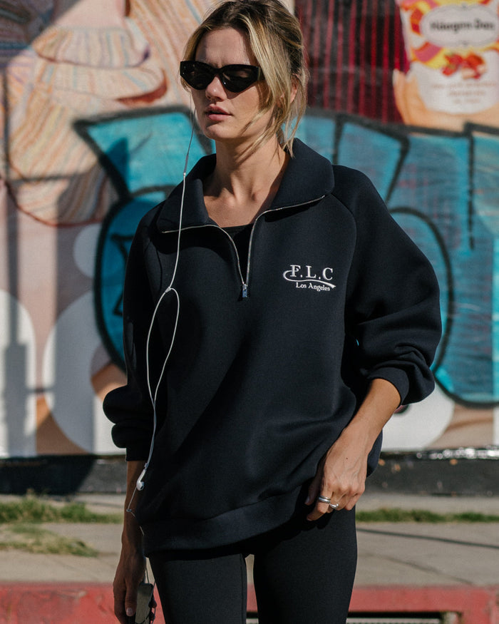 [FLC] FLC ESSENTIAL QUARTER ZIP PULLOVER (Navy)