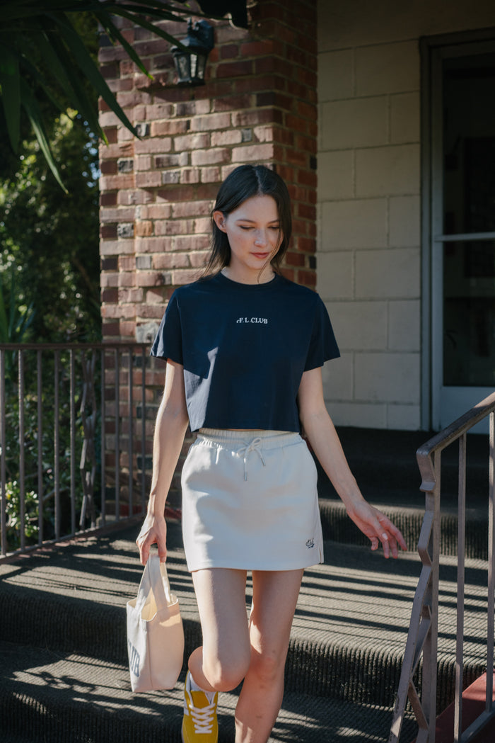 [FLC] F.L.CLUB CROPPED T-SHIRT (Navy)