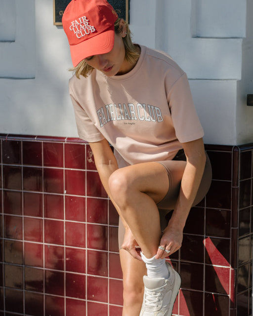 [FLC] F.L.CLUB IVY T-SHIRT (Salmon)