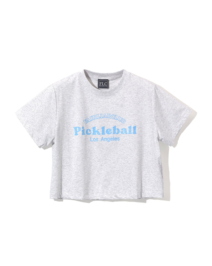 [FLC] PICKLEBALL CROPPED T-SHIRT (Melange Grey)