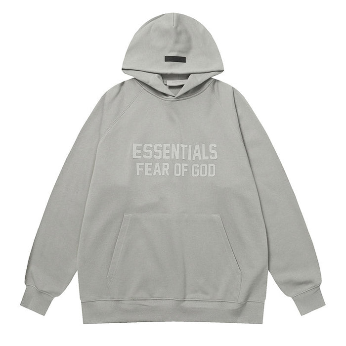 Fear Of God flocked lettering hoodies