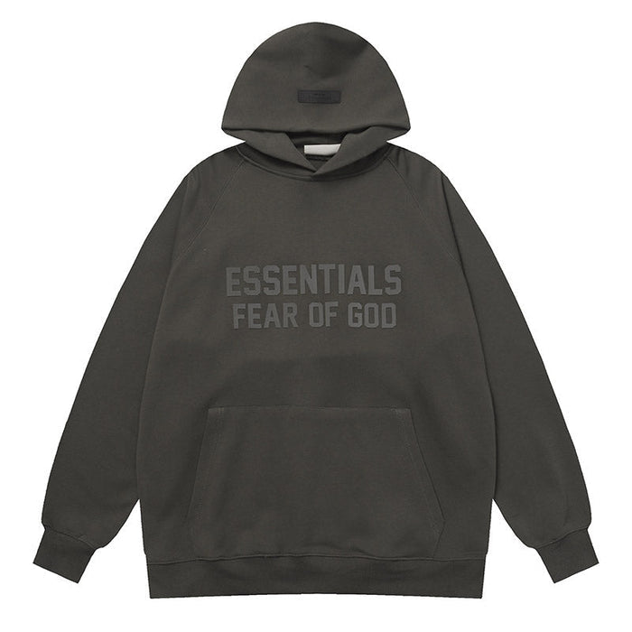 Fear Of God flocked lettering hoodies