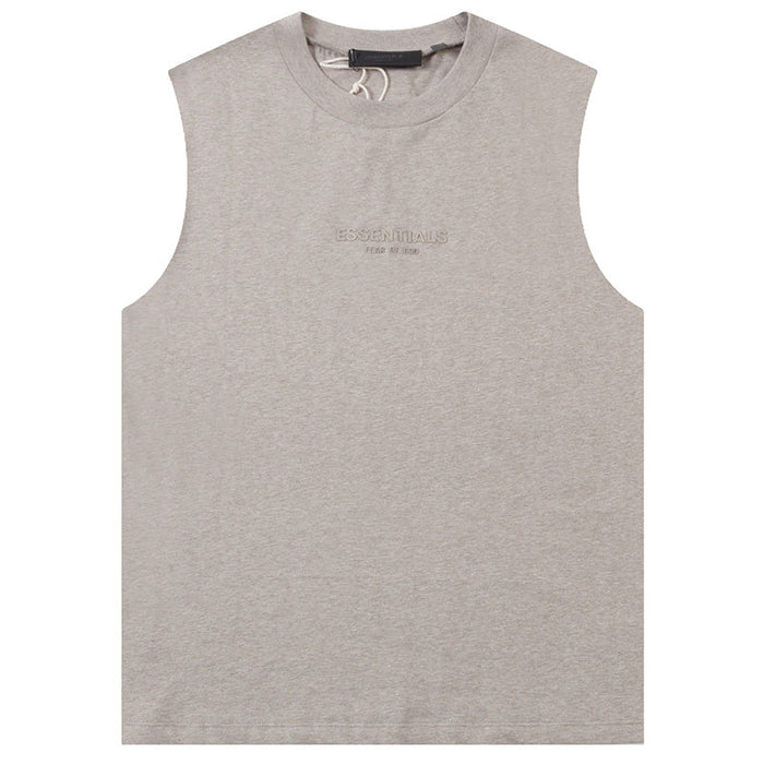 Fear Of God Flocking small letter print Sleeveless T-Shirts