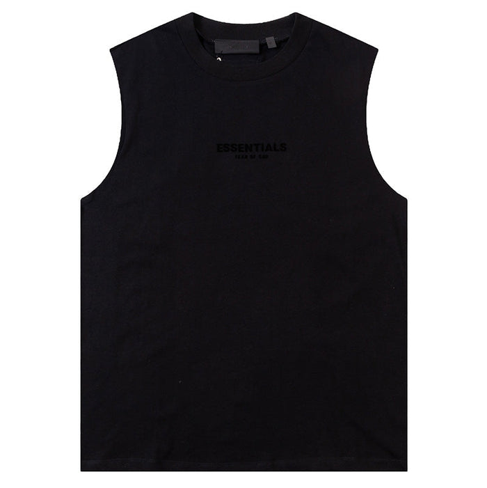 Fear Of God Flocking small letter print Sleeveless T-Shirts
