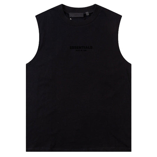 Fear Of God Flocking small letter print Sleeveless T-Shirts