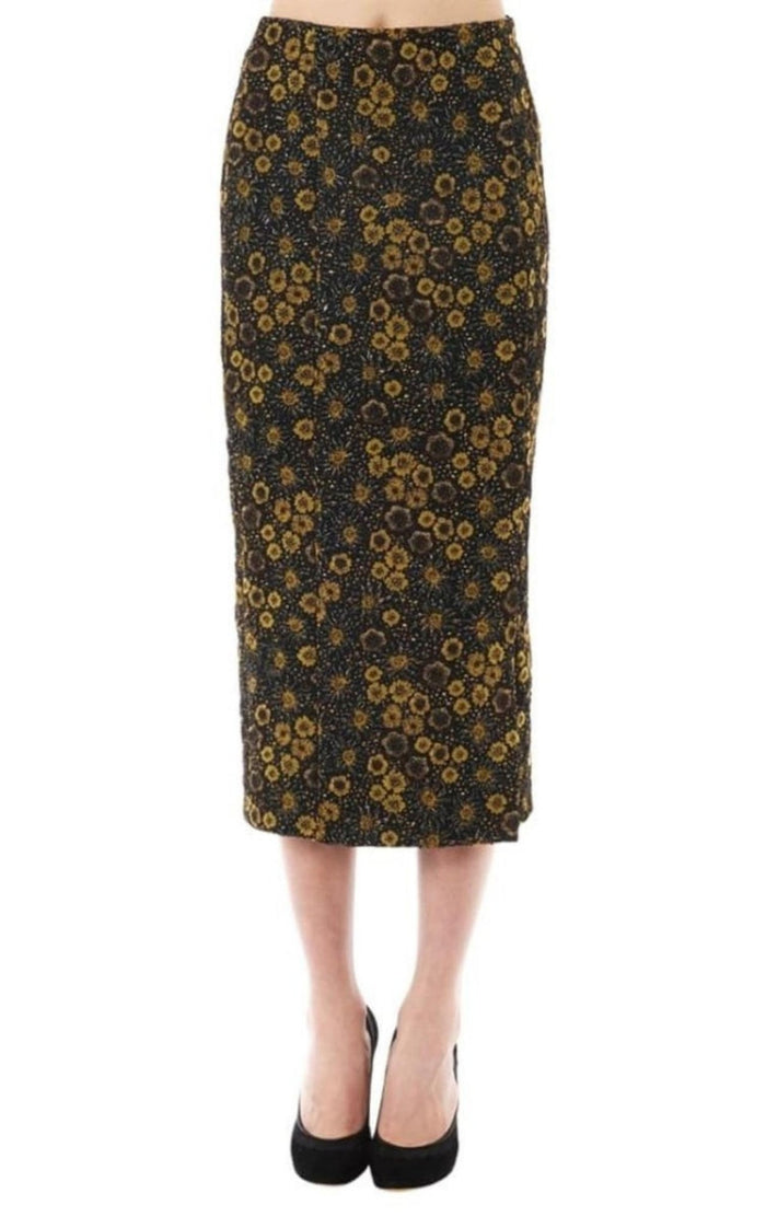 Rochas Floral Jacquard Pencil Skirt - Runway Catalog