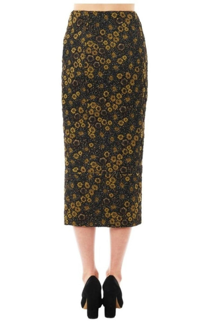 Rochas Floral Jacquard Pencil Skirt - Runway Catalog
