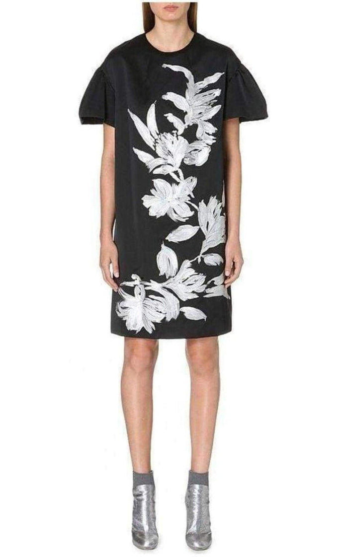 Dries Van Noten Floral Motif Silk Blend Dress - Runway Catalog