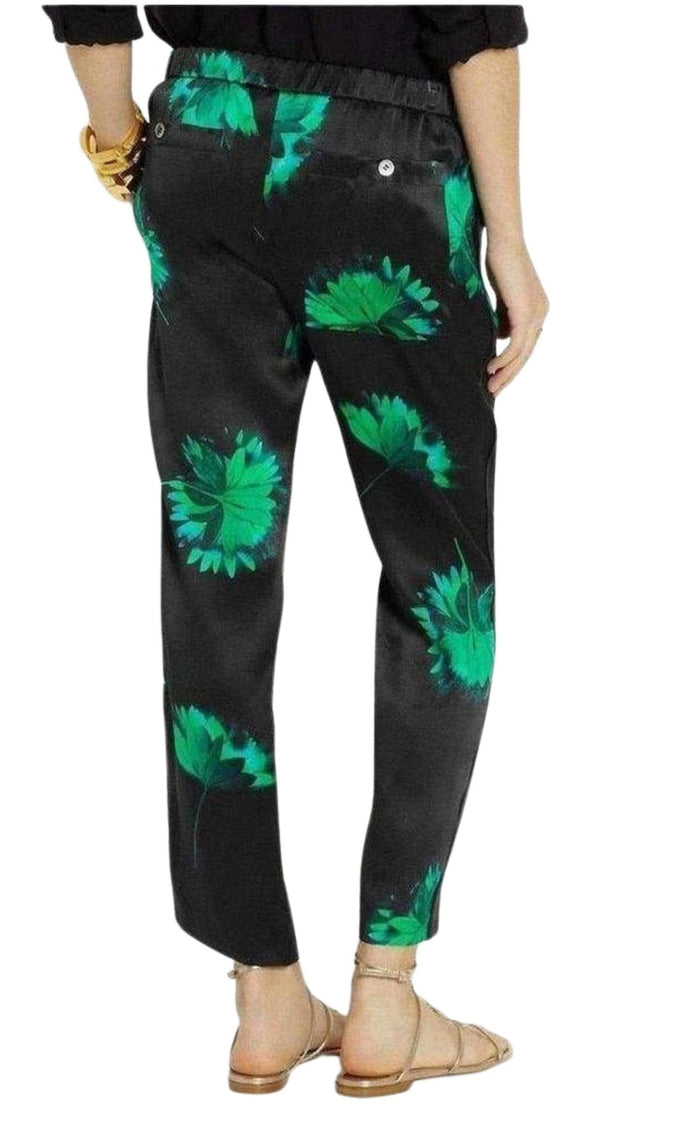 Nina Ricci Floral Printed Silk Trousers - Runway Catalog