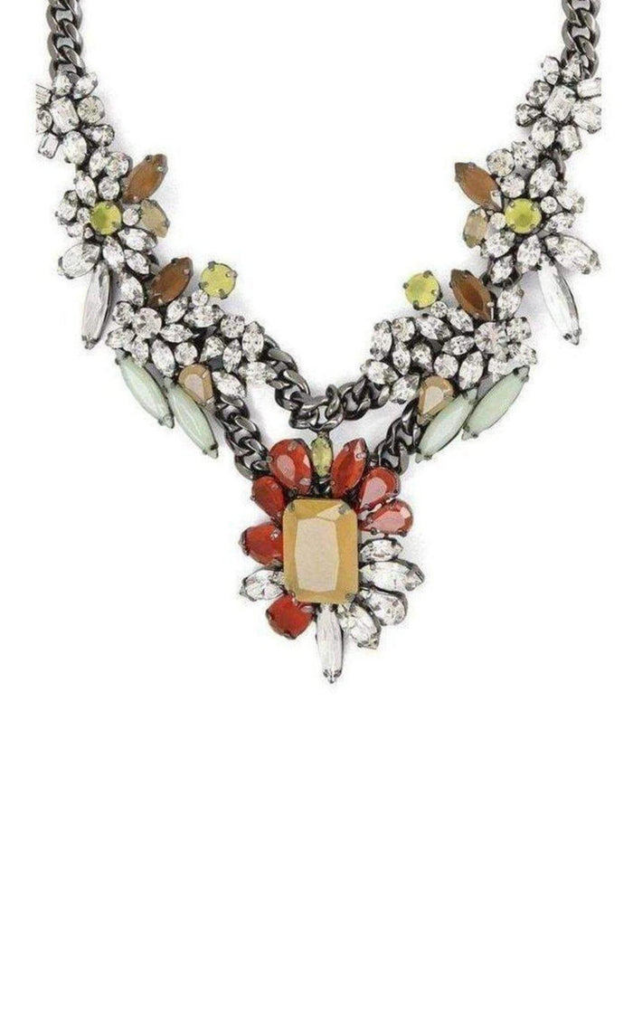 BCBGMAXAZRIA Floral Stone Necklace - Runway Catalog