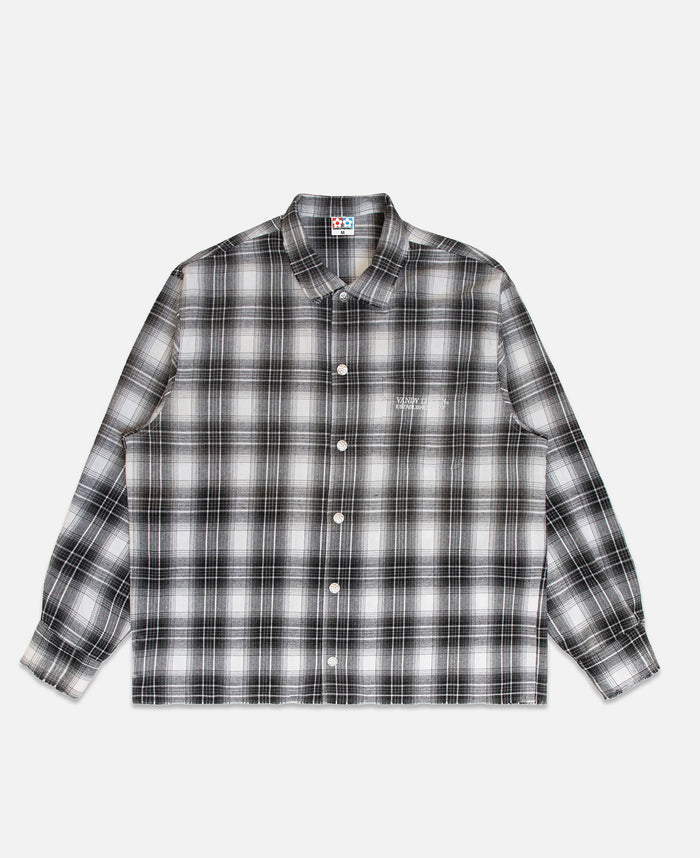 Flower Flannel Shirt (Grey)