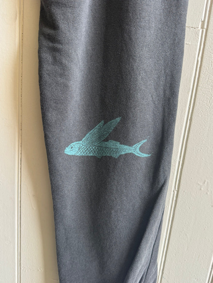 Flying Fish Sweatpants in Charcoal