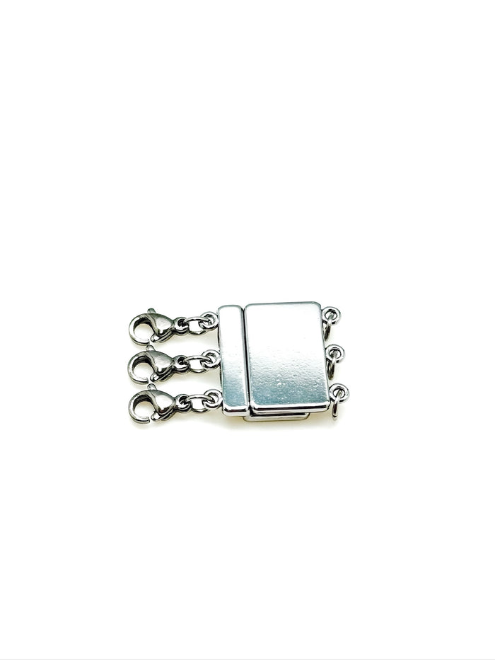 Silver triple layer clasp