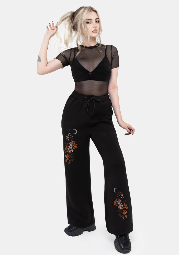 Foxglove Embroidered Straight Leg Jogger