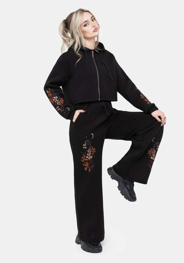 Foxglove Embroidered Straight Leg Jogger
