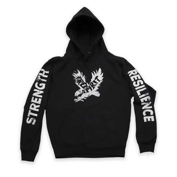 Free Spirit Hoodie featuring an eagle design, symbolizing strength and resilience, crafted for comfort and cultural pride.