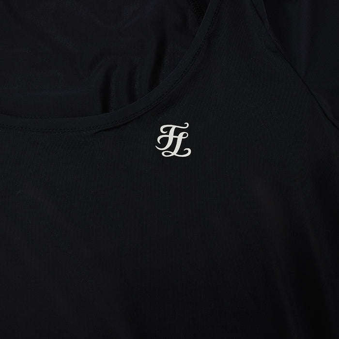 Frill Sleeve Cooling Inner T-shirt (Black)