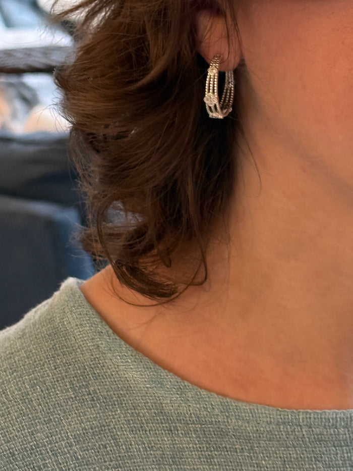 Silver Clove Hoops