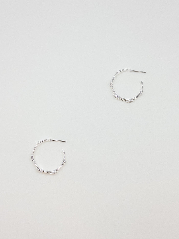 Silver Clove Hoops